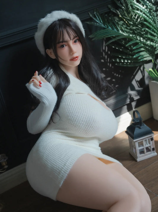 F4811-161cm/5ft3(46kg) best M Cup Sexy Silicone Ros Asian BBW Chubby  Sex Doll